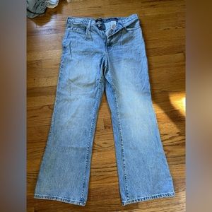 Banana republic size 32 relaxed wide bootleg jeans worn once